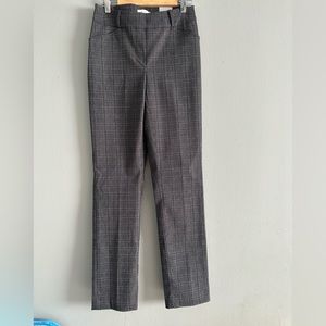NWT Reitmans pull on dress pants / trousers plaid heather grey size 3